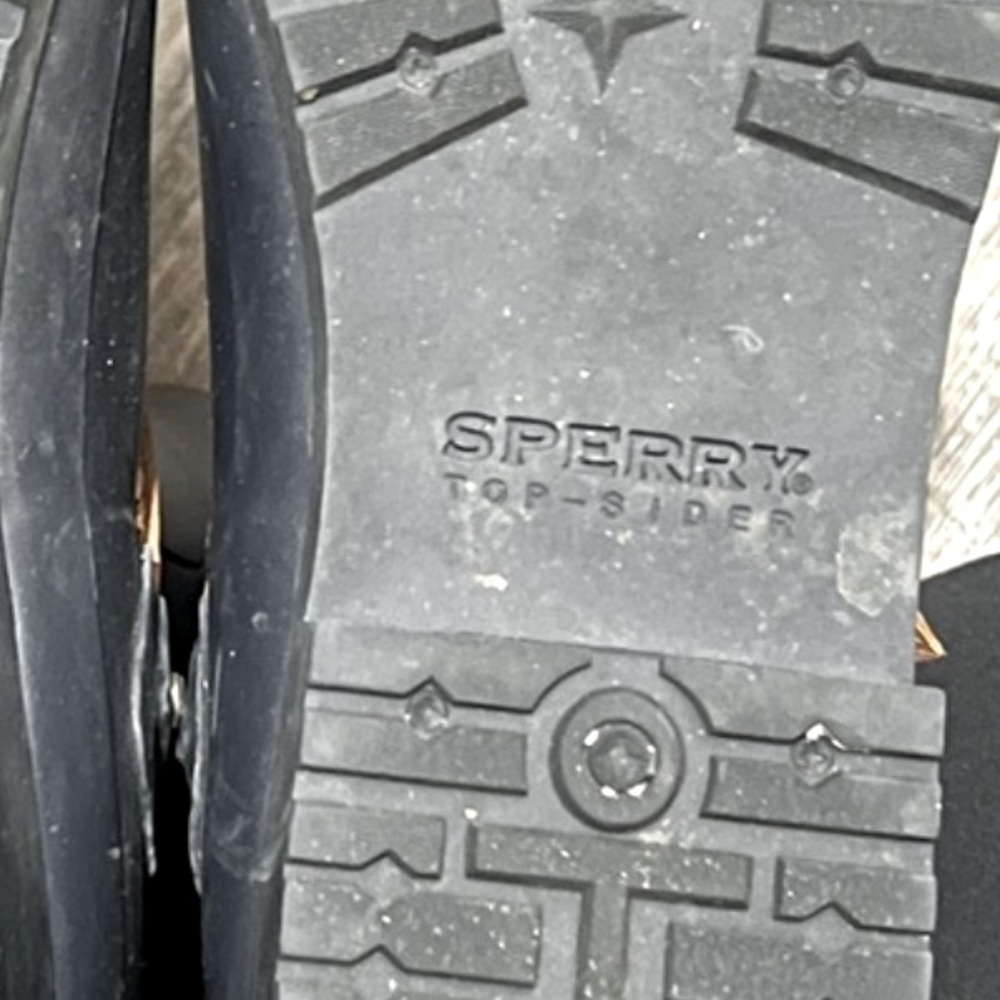 SPERRY 🌧️  TOP SIDER LEATHER ACCENT FLEECE LINED WATERPROOF RUBBER RAIN BOOTS 11 - Picture 9 of 10